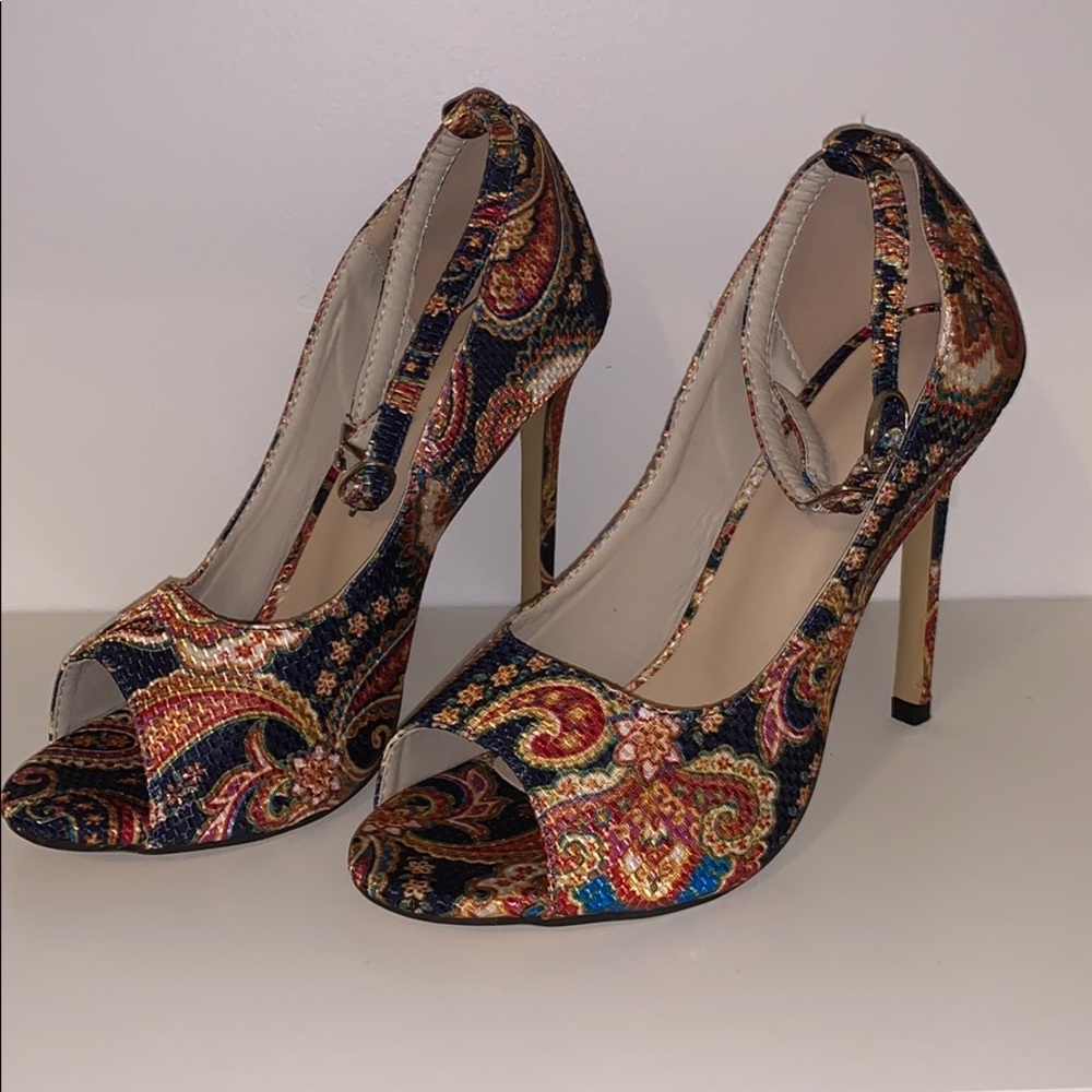 Paisley high heels